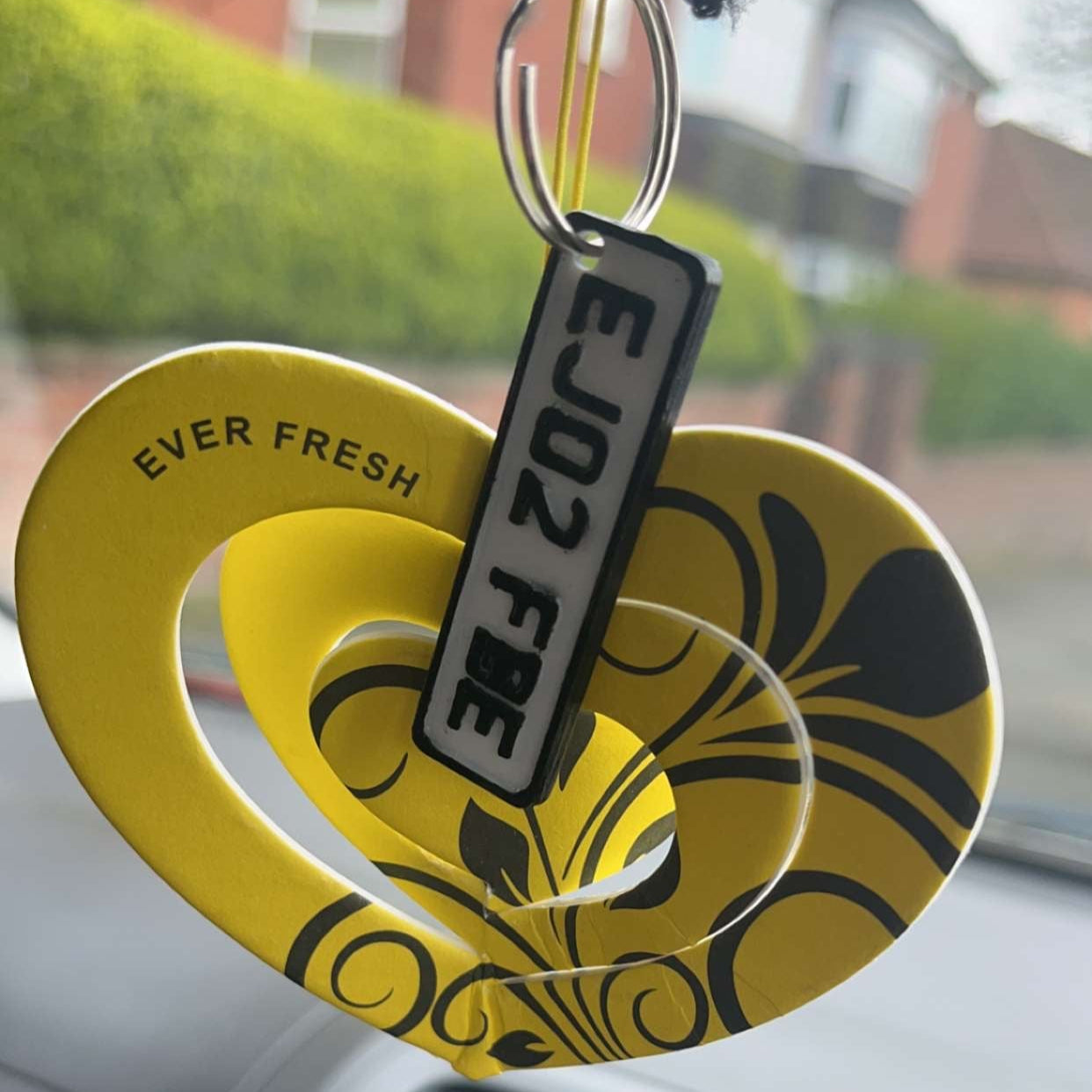 Personalised 3D Key Ring - Custom License Plate Keychain - Customised Gift for Him/Her