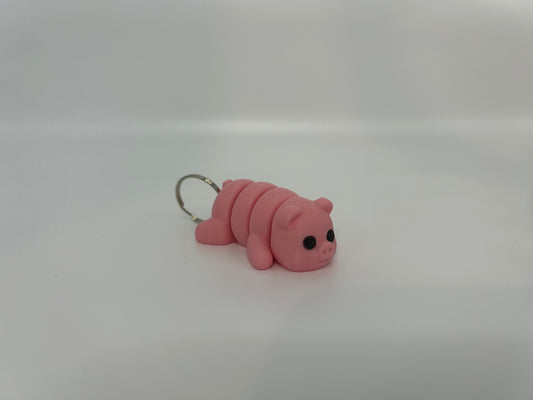 Articulated Pig Key Ring – Sensory and Stress Relief Fidget Toy, Fun & Functional Keychain